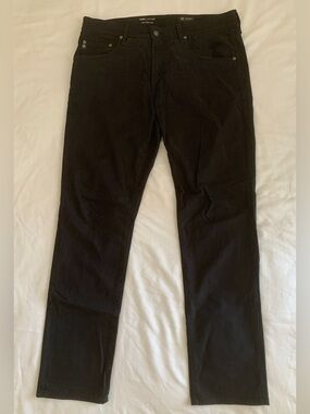 AG Jeans Mens Everett Slim Straight Black Pants Size 34 Premium Sateen